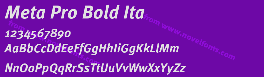 Meta Pro Bold ItaPreview Meta Pro Bold ItaPreview