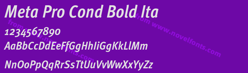 Meta Pro Cond Bold ItaPreview Meta Pro Cond Bold ItaPreview