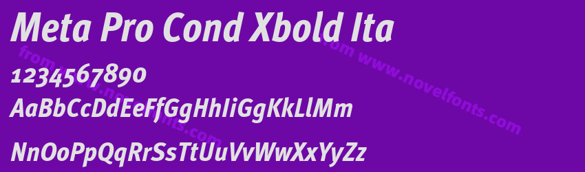 Meta Pro Cond Xbold ItaPreview Meta Pro Cond Xbold ItaPreview