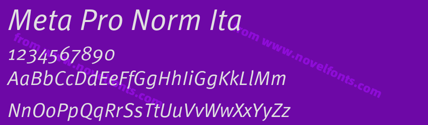 Meta Pro Norm ItaPreview Meta Pro Norm ItaPreview