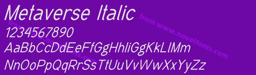 Metaverse ItalicPreview Metaverse ItalicPreview