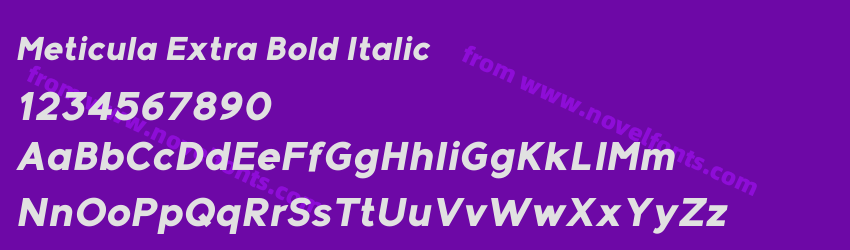 Meticula Extra Bold ItalicPreview Meticula Extra Bold ItalicPreview