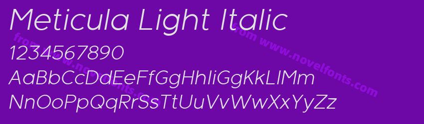 Meticula Light ItalicPreview Meticula Light ItalicPreview