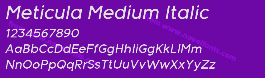 Meticula Medium ItalicPreview Meticula Medium ItalicPreview