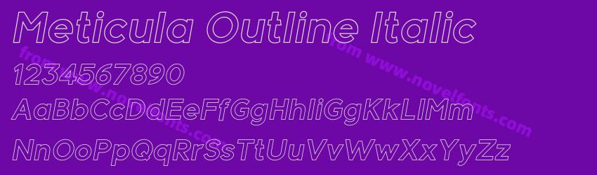 Meticula Outline ItalicPreview Meticula Outline ItalicPreview