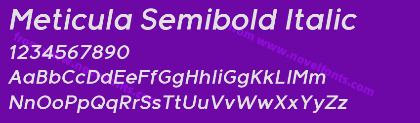 Meticula Semibold ItalicPreview Meticula Semibold ItalicPreview