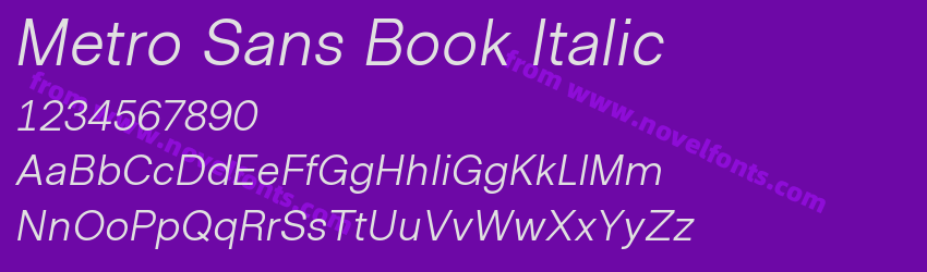 Metro Sans Book ItalicPreview Metro Sans Book ItalicPreview