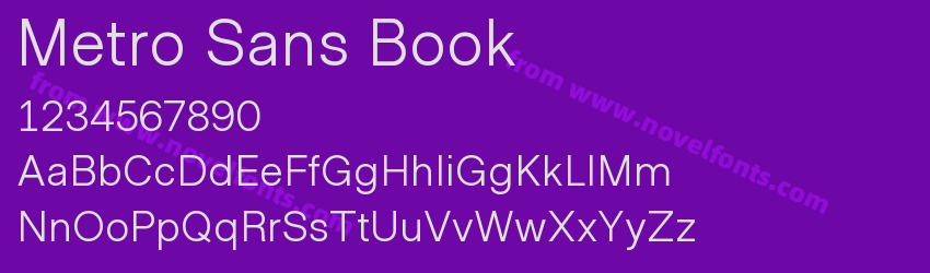 Metro Sans BookPreview Metro Sans BookPreview