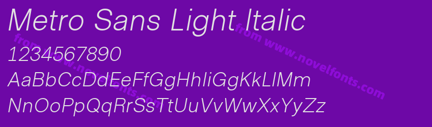 Metro Sans Light ItalicPreview Metro Sans Light ItalicPreview