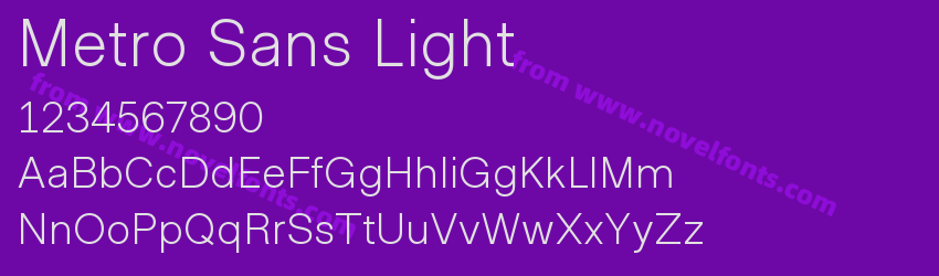 Metro Sans LightPreview Metro Sans LightPreview
