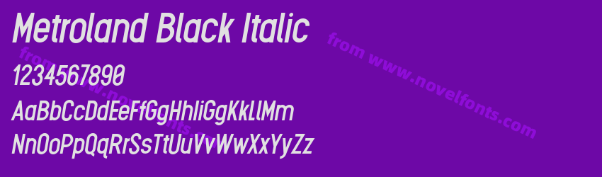 Metroland Black ItalicPreview Metroland Black ItalicPreview