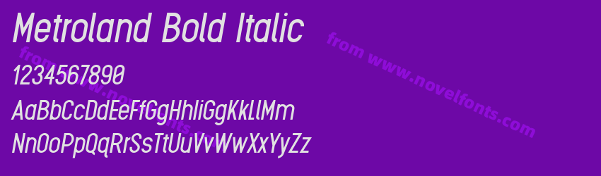 Metroland Bold ItalicPreview Metroland Bold ItalicPreview