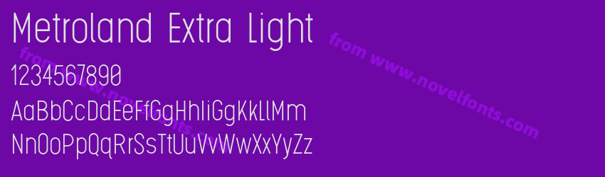 Metroland Extra LightPreview Metroland Extra LightPreview
