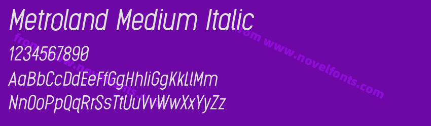 Metroland Medium ItalicPreview Metroland Medium ItalicPreview