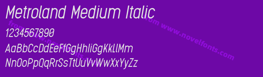 Metroland Medium ItalicPreview Metroland Medium ItalicPreview