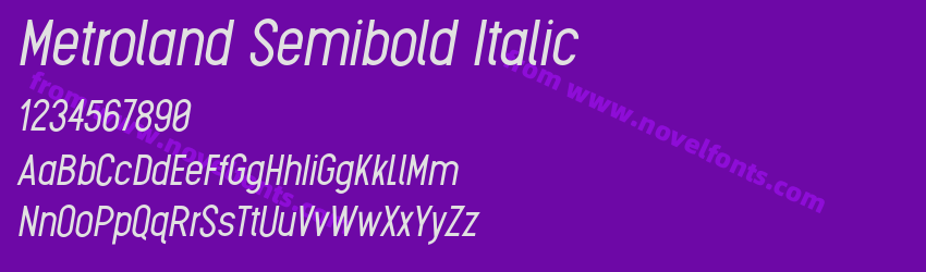 Metroland Semibold ItalicPreview Metroland Semibold ItalicPreview