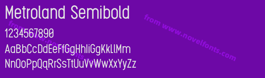 Metroland SemiboldPreview Metroland SemiboldPreview