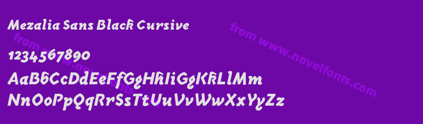 Mezalia Sans Black CursivePreview Mezalia Sans Black CursivePreview