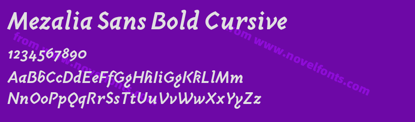 Mezalia Sans Bold CursivePreview Mezalia Sans Bold CursivePreview
