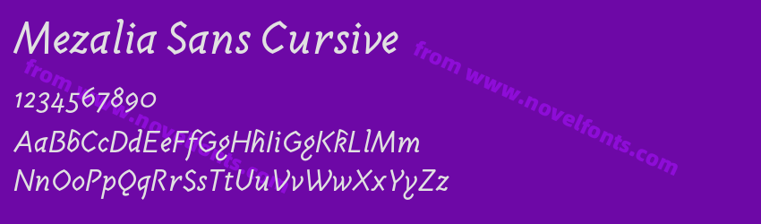 Mezalia Sans CursivePreview Mezalia Sans CursivePreview