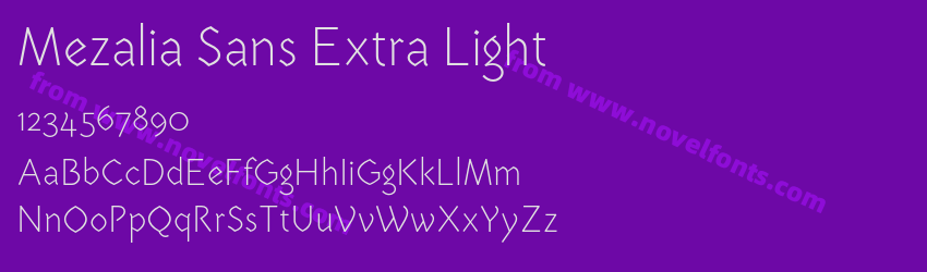 Mezalia Sans Extra LightPreview Mezalia Sans Extra LightPreview