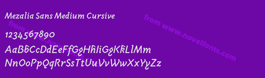 Mezalia Sans Medium CursivePreview Mezalia Sans Medium CursivePreview