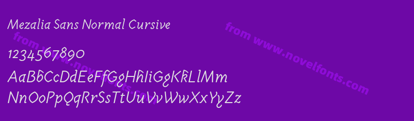 Mezalia Sans Normal CursivePreview Mezalia Sans Normal CursivePreview