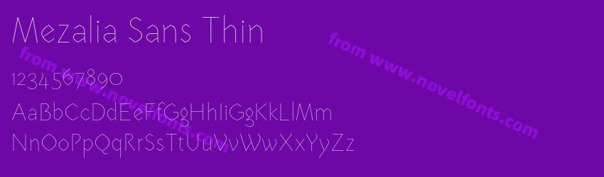 Mezalia Sans ThinPreview Mezalia Sans ThinPreview