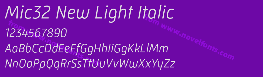 Mic32 New Light ItalicPreview Mic32 New Light ItalicPreview