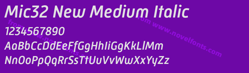 Mic32 New Medium ItalicPreview Mic32 New Medium ItalicPreview