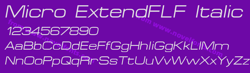 Micro ExtendFLF ItalicPreview Micro ExtendFLF ItalicPreview