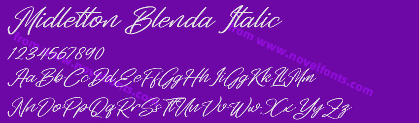 Midletton Blenda ItalicPreview Midletton Blenda ItalicPreview