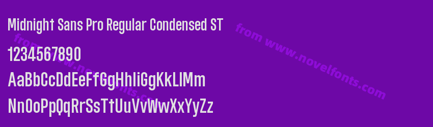 Midnight Sans Pro Regular Condensed STPreview Midnight Sans Pro Regular Condensed STPreview