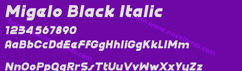 Migelo Black ItalicPreview Migelo Black ItalicPreview