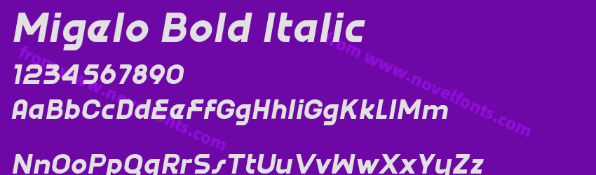 Migelo Bold ItalicPreview Migelo Bold ItalicPreview