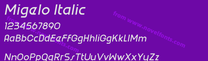 Migelo ItalicPreview Migelo ItalicPreview