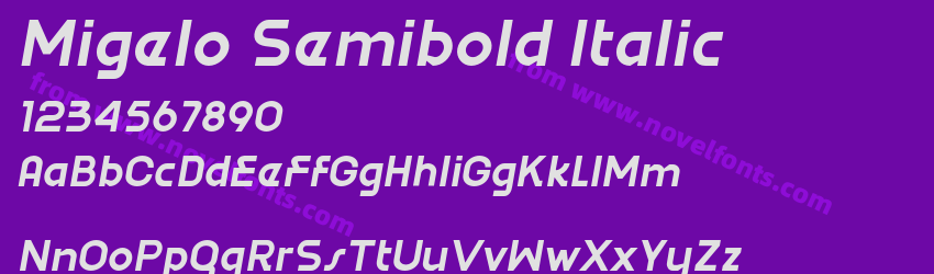 Migelo Semibold ItalicPreview Migelo Semibold ItalicPreview