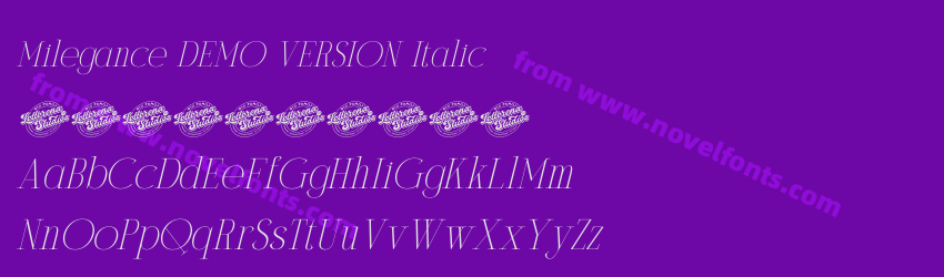 Milegance DEMO VERSION ItalicPreview Milegance DEMO VERSION ItalicPreview