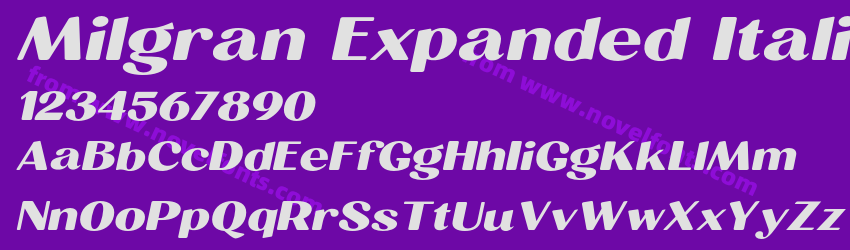 Milgran Expanded ItalicPreview Milgran Expanded ItalicPreview