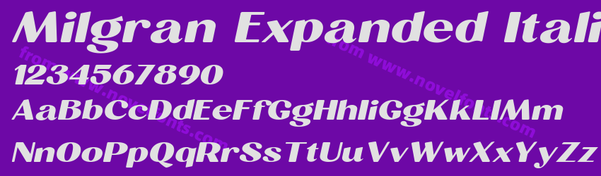 Milgran Expanded ItalicPreview Milgran Expanded ItalicPreview