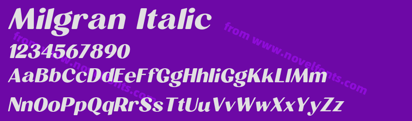 Milgran ItalicPreview Milgran ItalicPreview