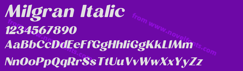 Milgran ItalicPreview Milgran ItalicPreview