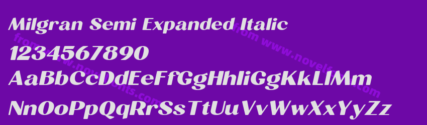 Milgran Semi Expanded ItalicPreview Milgran Semi Expanded ItalicPreview