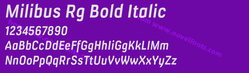Milibus Rg Bold ItalicPreview Milibus Rg Bold ItalicPreview