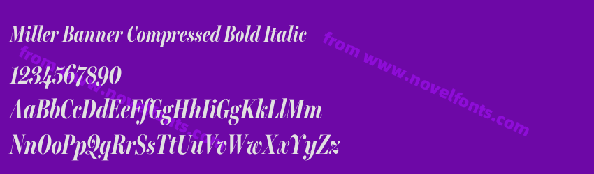 Miller Banner Compressed Bold ItalicPreview Miller Banner Compressed Bold ItalicPreview