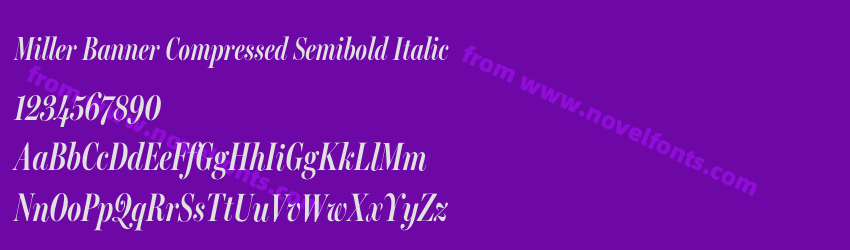 Miller Banner Compressed Semibold ItalicPreview Miller Banner Compressed Semibold ItalicPreview