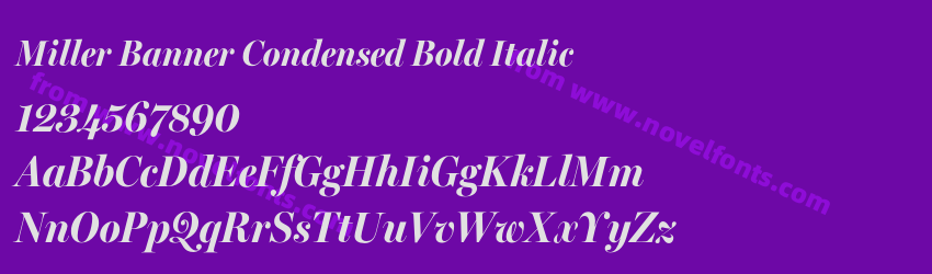 Miller Banner Condensed Bold ItalicPreview Miller Banner Condensed Bold ItalicPreview