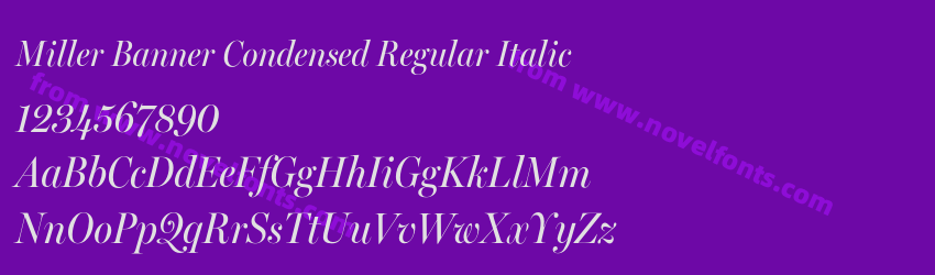 Miller Banner Condensed Regular ItalicPreview Miller Banner Condensed Regular ItalicPreview