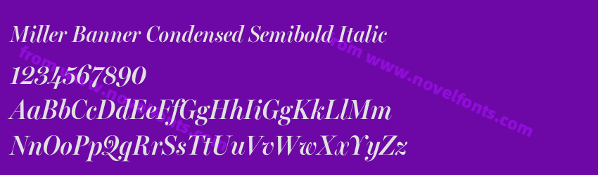 Miller Banner Condensed Semibold ItalicPreview Miller Banner Condensed Semibold ItalicPreview