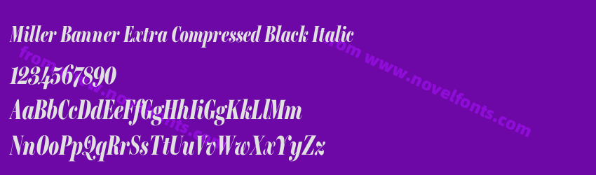 Miller Banner Extra Compressed Black ItalicPreview Miller Banner Extra Compressed Black ItalicPreview